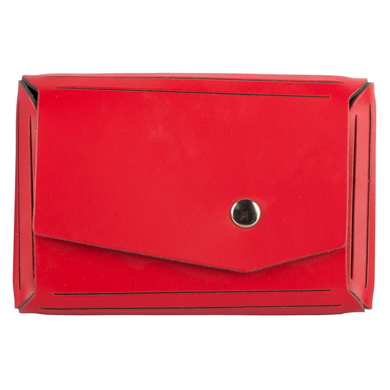 JAM Paper Italian Leather Business Card Holder Case with Angular Flap